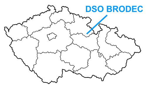 Mapa ČR - DSO Brodec